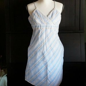 Midi Multi-striped Lined Sun Dress, sz 10
